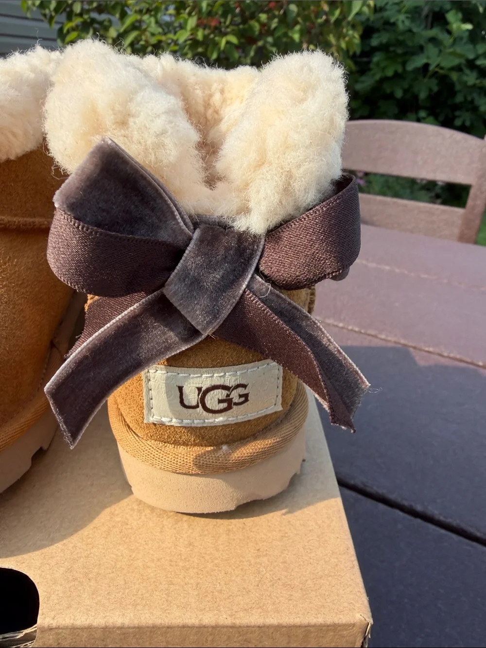UGG Toddler Chestnut Mini Bailey Mixed Bow